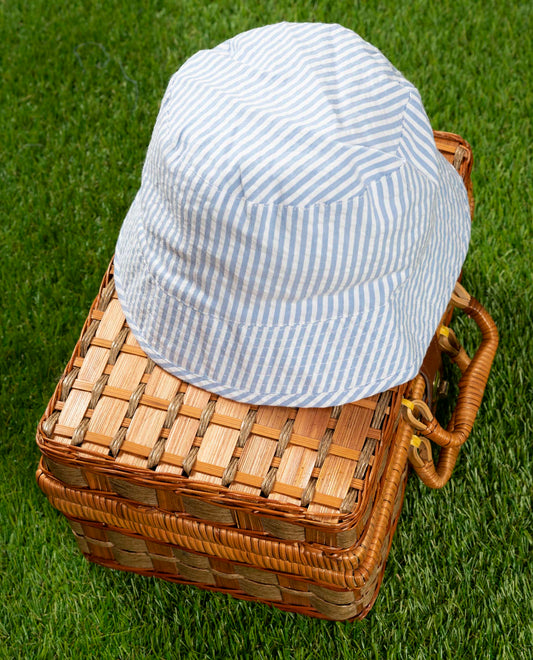 bob seersucker rayure ciel