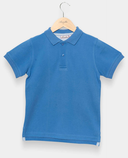 polo piqué mc Bleu