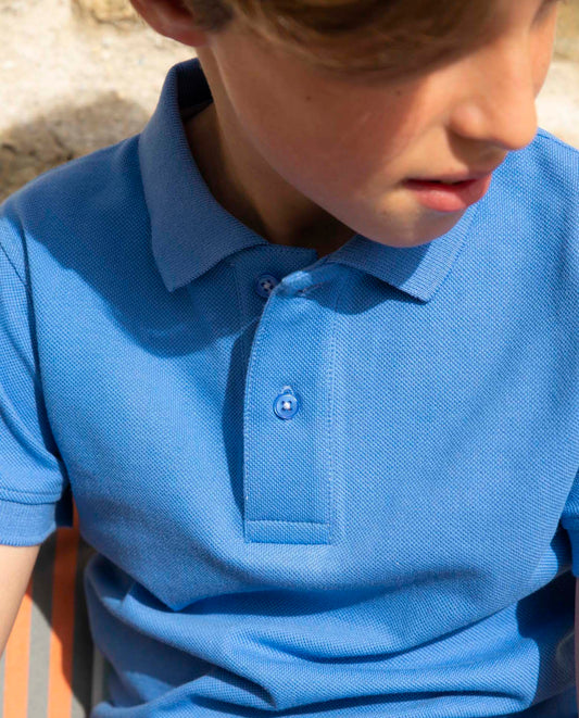 polo piqué mc JG Bleu