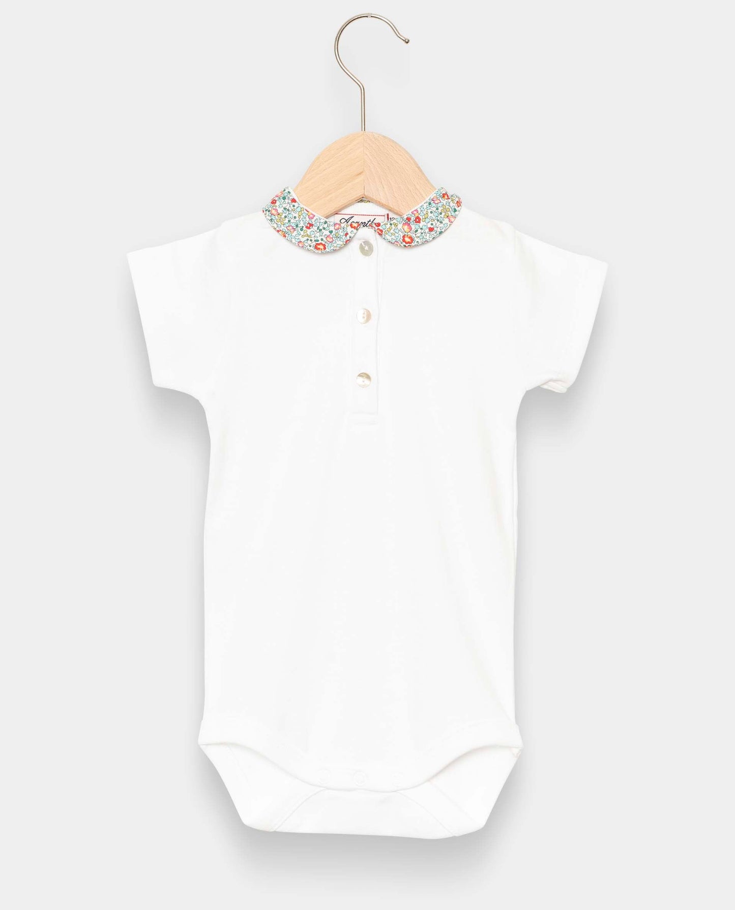 body col rond Liberty mc blanc/Liberty Eloà¯se