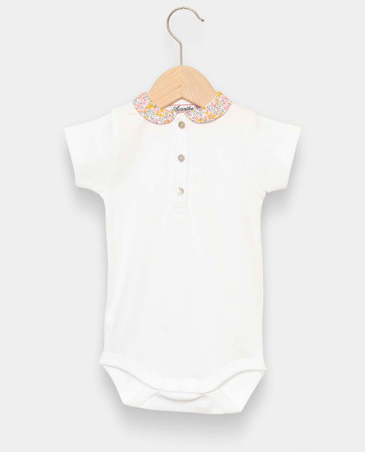 body col rond Liberty mc blanc/Liberty Wiltshire Bud