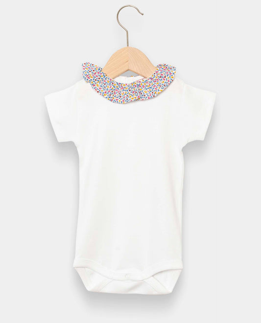 body col volanté Liberty mc blanc/Liberty Floriana