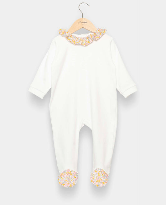 dors bien coton col volanté Liberty blanc/Liberty Wiltshire Bud