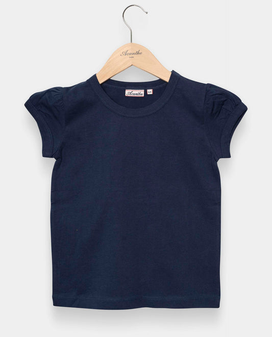 tee shirt col rond marine clair