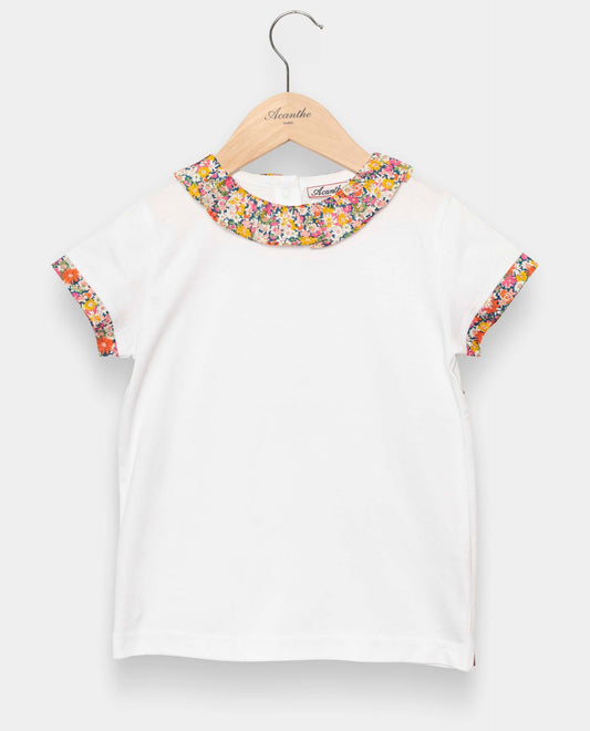 tee shirt volanté Liberty mc blanc/Liberty Libby