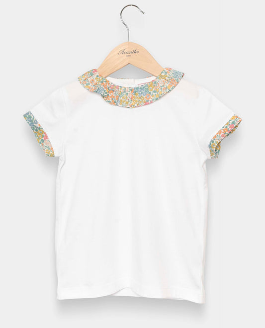 tee shirt volanté Liberty mc blanc/Liberty Joanna Louise