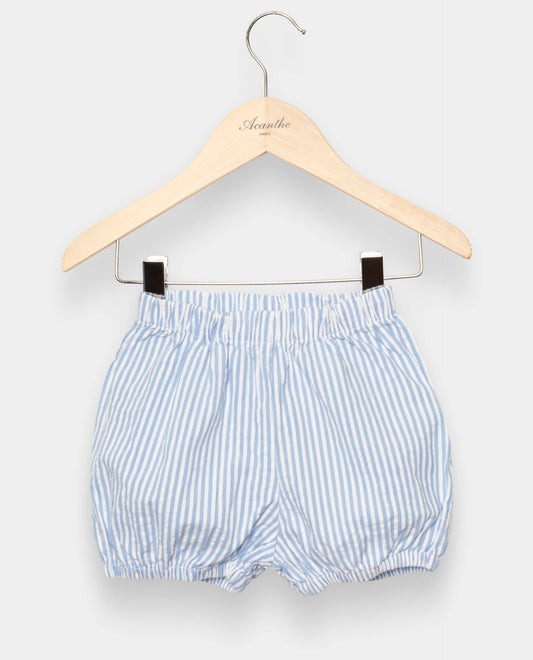 bloomer seersucker rayure ciel