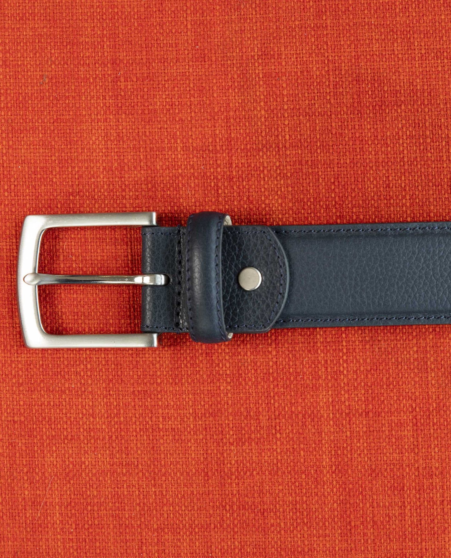 ceinture cuir lisse Marine