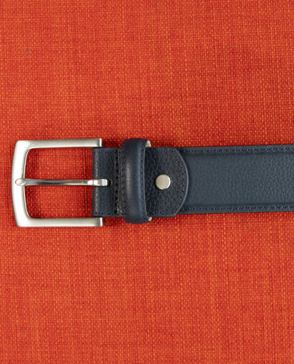 ceinture cuir lisse Marine