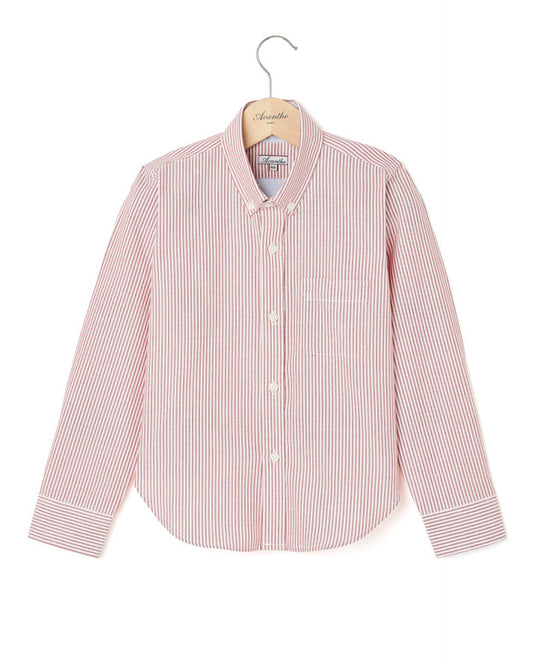 chemise ml oxford rayure rouge N9