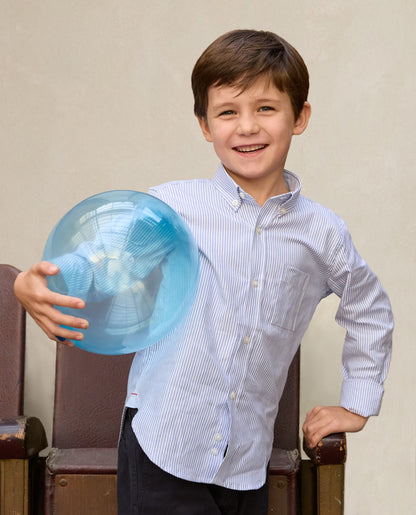 chemise ml oxford rayure ciel N8