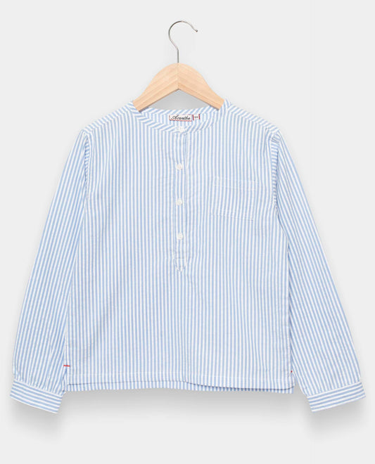 tunique ml seersucker rayure ciel