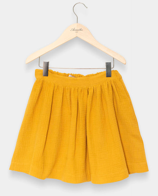 jupe gaze de coton Jaune