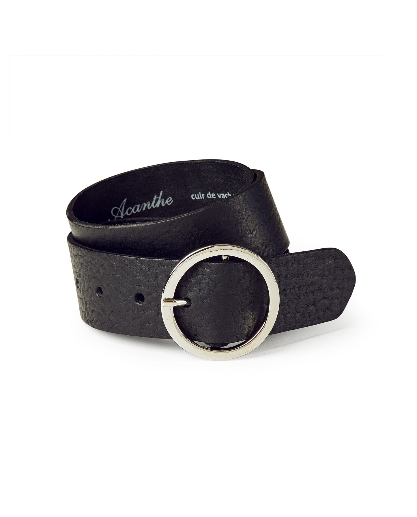 ceinturon boucle ronde Noir