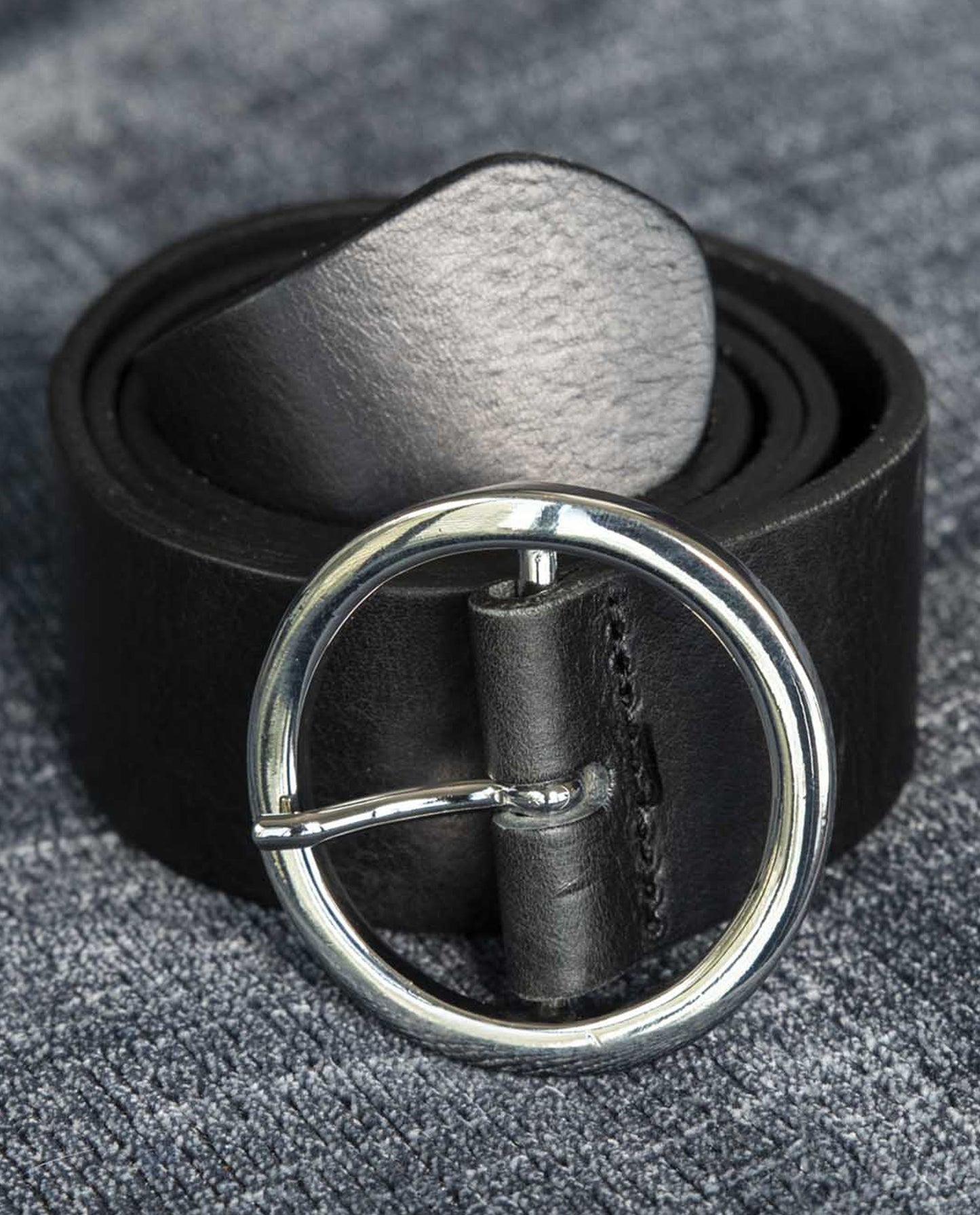 ceinturon boucle ronde Noir