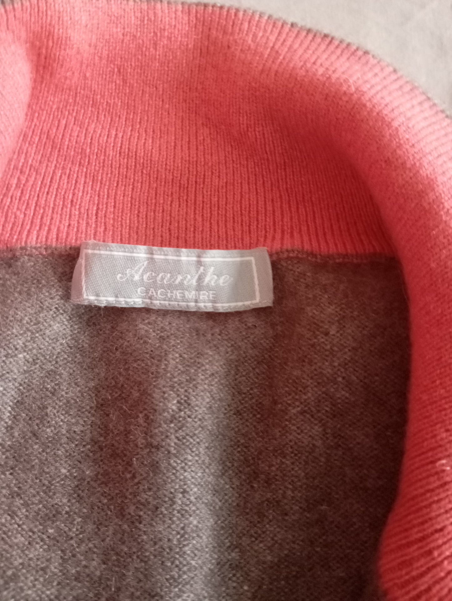 Cardigan zippé 100 cachemire Taupe