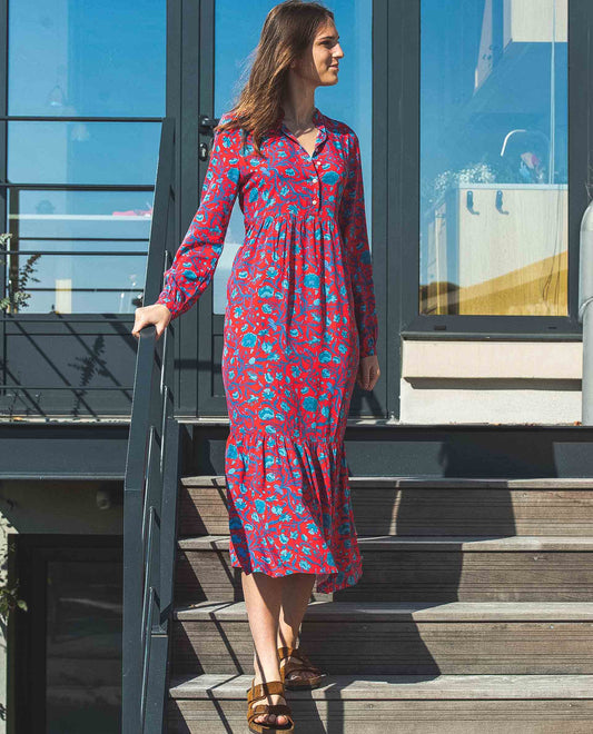 robe longue viscose Liberty col mao Liberty Columbia Road