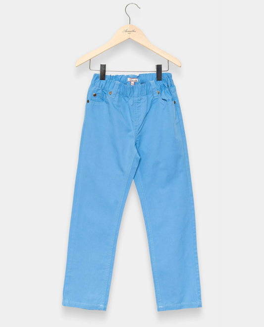 pantalon boule twill Bleu