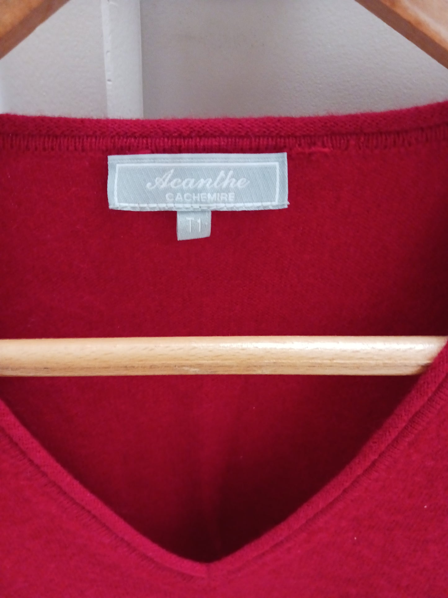 Pull col v 100% cachemire