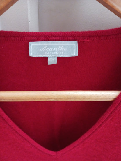 Pull col v 100% cachemire