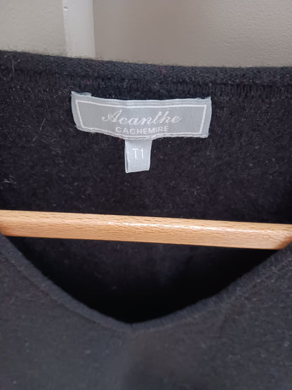 Pull col V 100 % cachemire