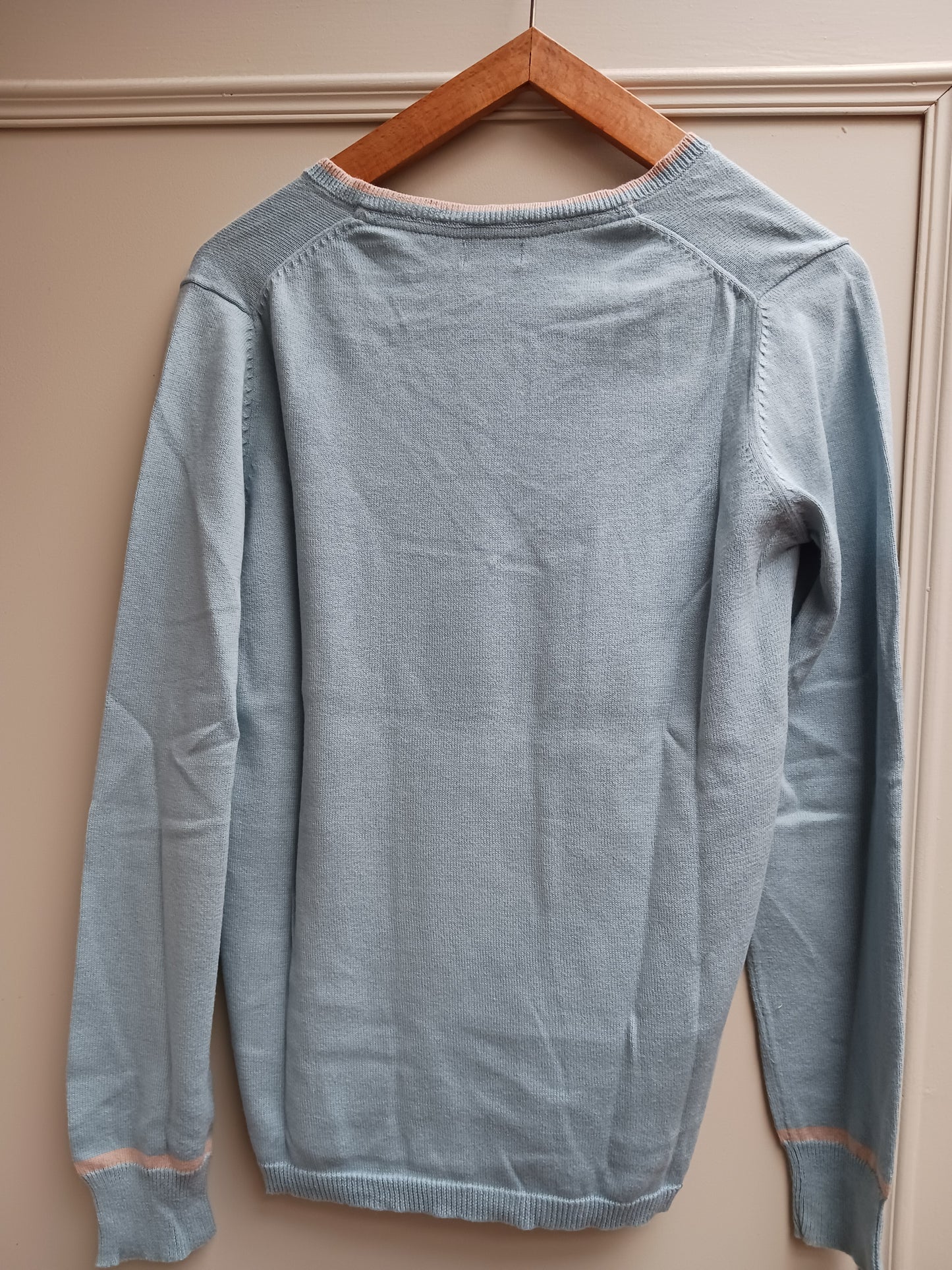 Pull col V 100% coton