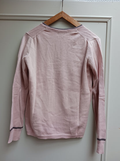 Pull col V 100 % coton