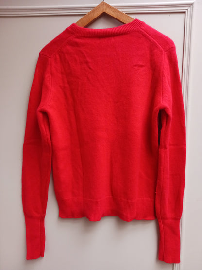 pull court torsade 100 cachemire Rouge