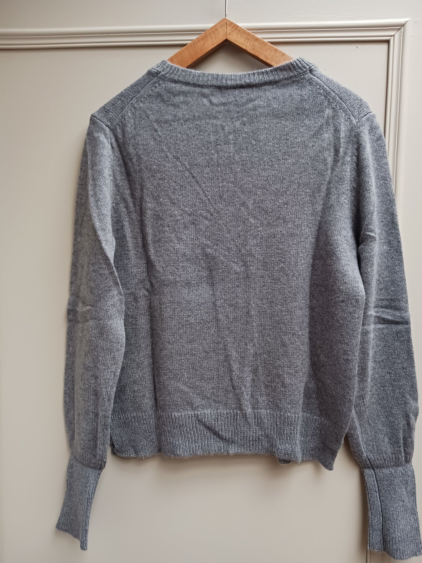 pull court torsade 100 cachemire Gris moyen
