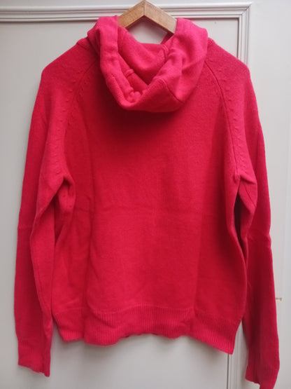 Hoddie 100% cachemire rouge