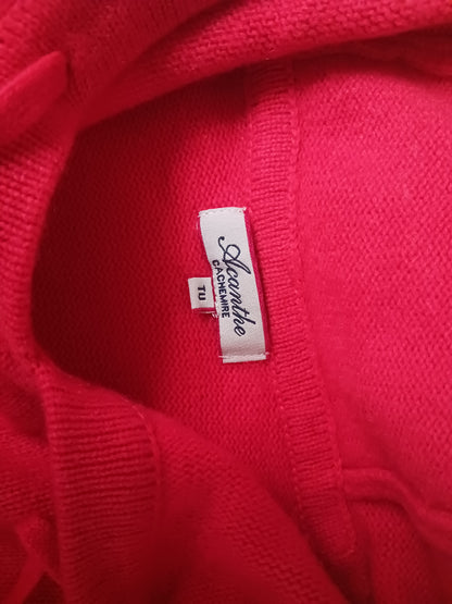 Hoddie 100% cachemire rouge