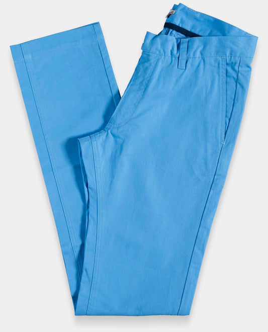 pantalon bassin plat twill Bleu