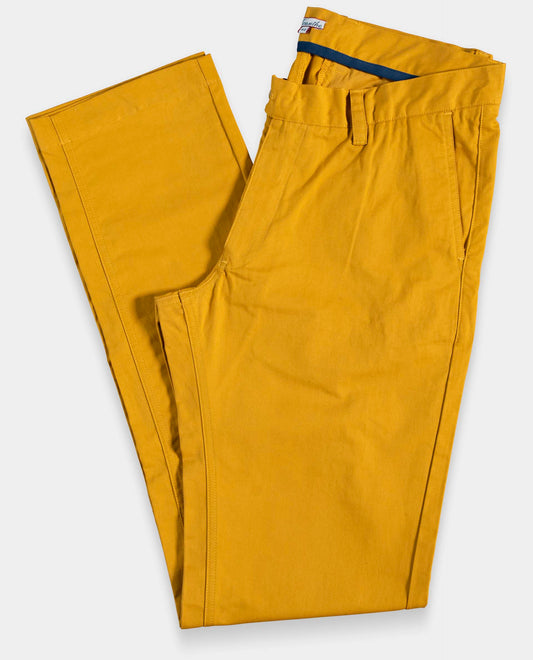 pantalon bassin plat twill Jaune