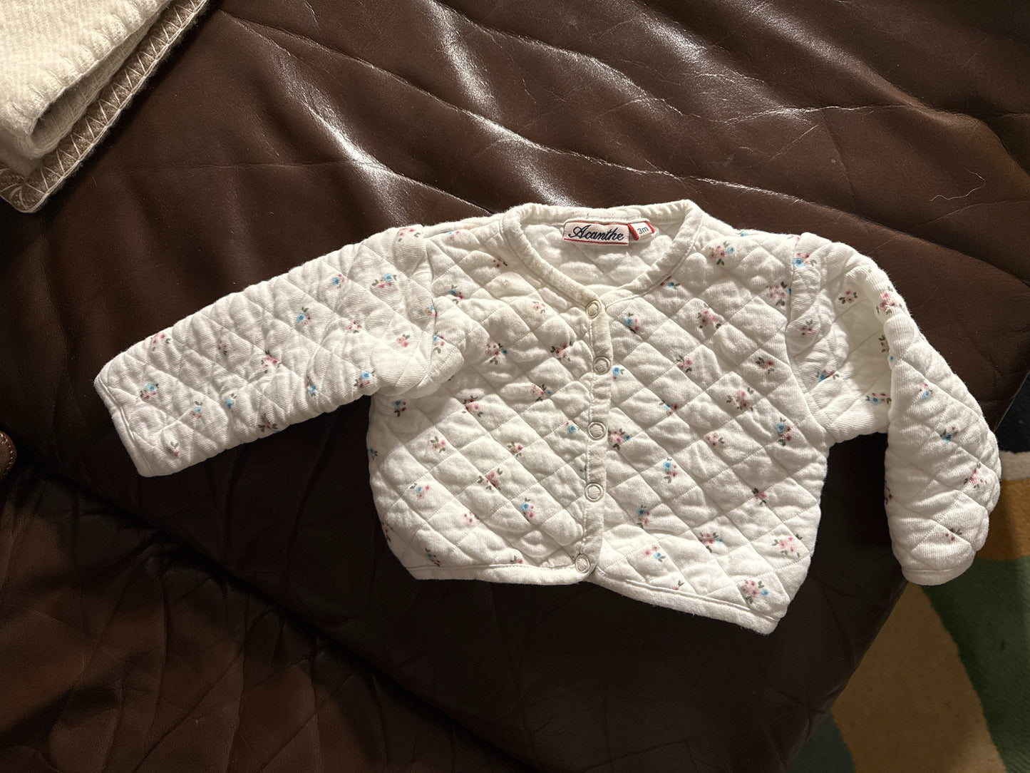cardigan molletonné imprimé fleurs