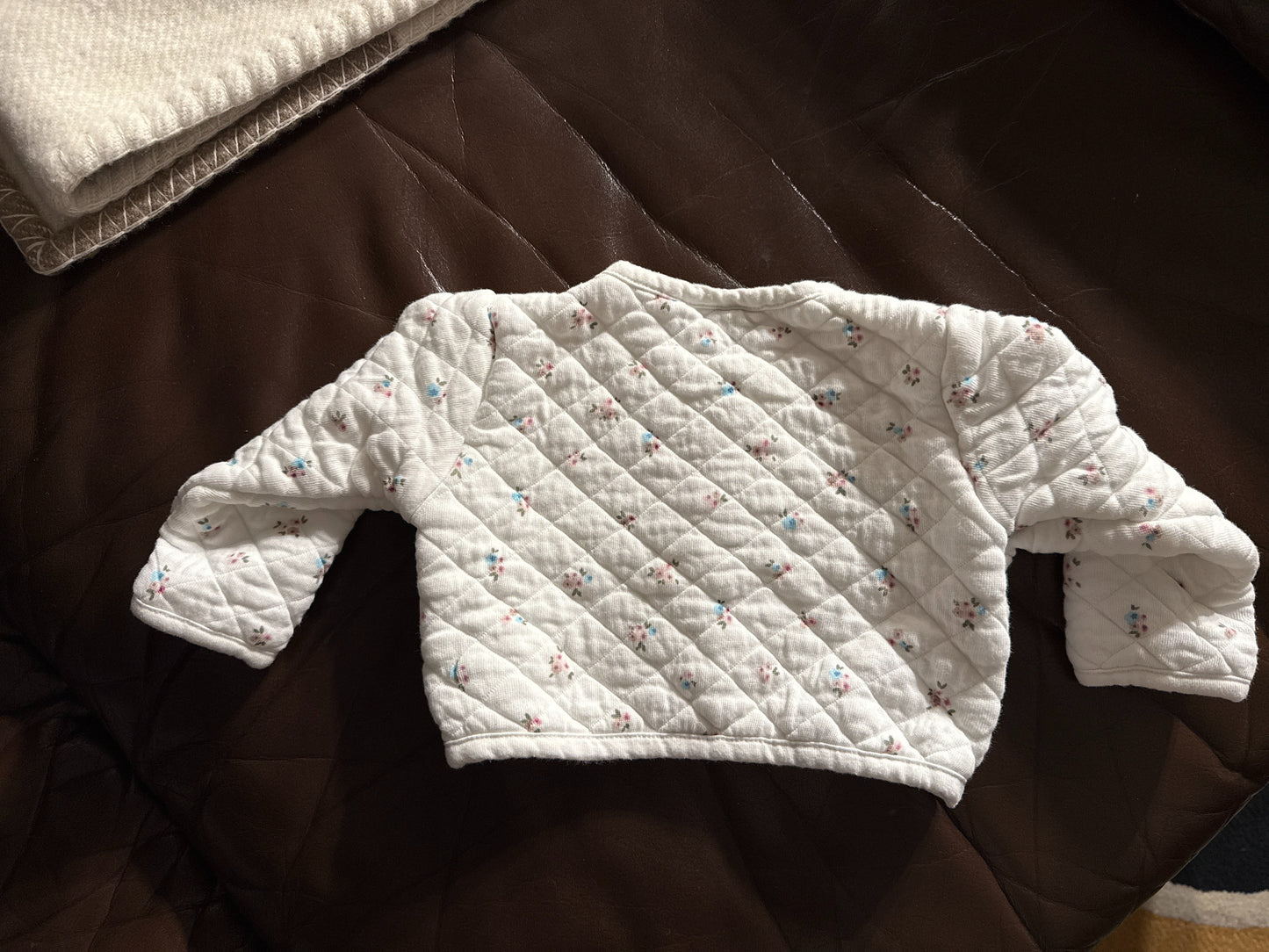 cardigan molletonné imprimé fleurs