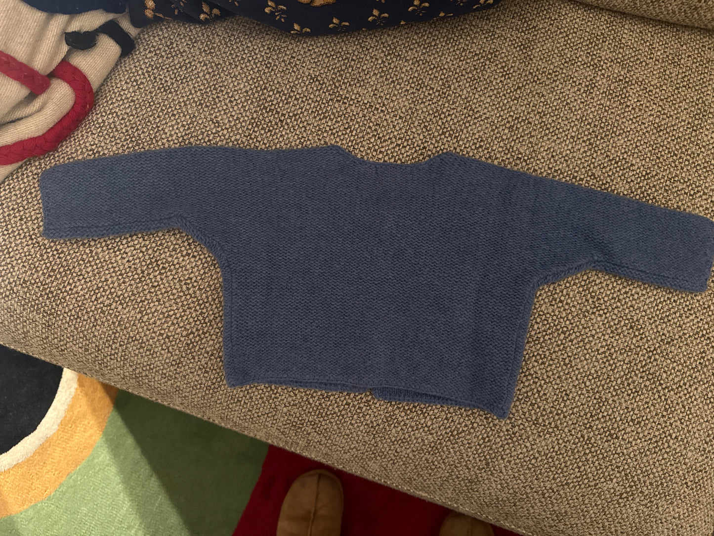 cardigan point mousse 100 lwl Bleu