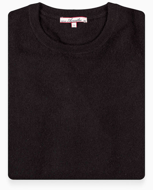 pull col rond 30 cachemire Noir