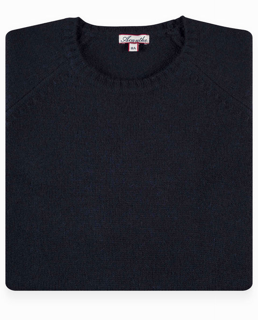 pull col rond 30 cachemire Marine