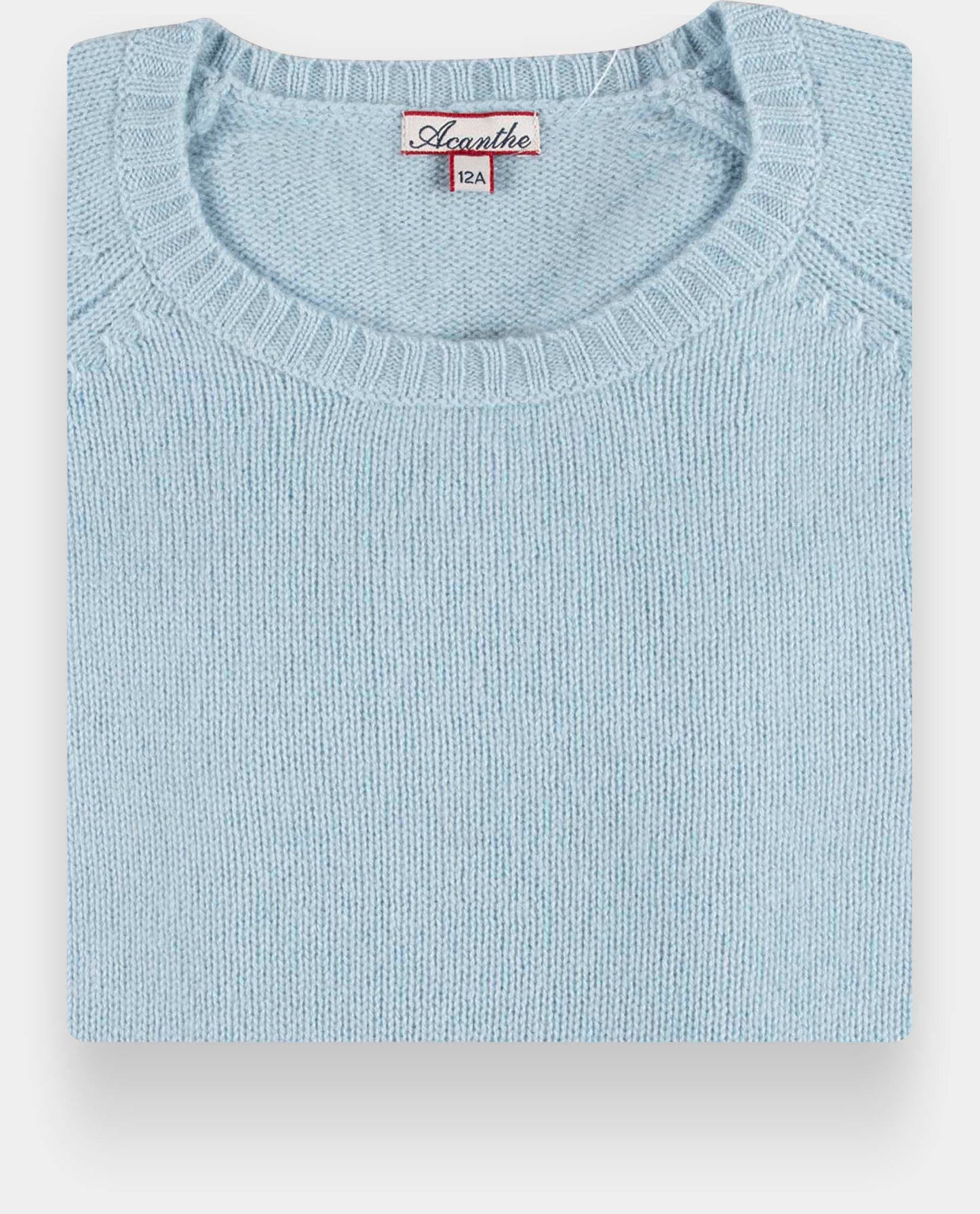 pull col rond 30 cachemire Ciel