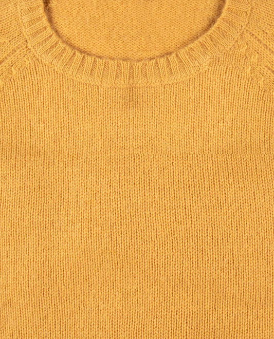 pull col rond 30 cachemire Jaune