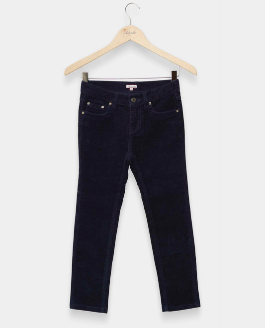 pantalon 5 poches velours stretch JG Marine