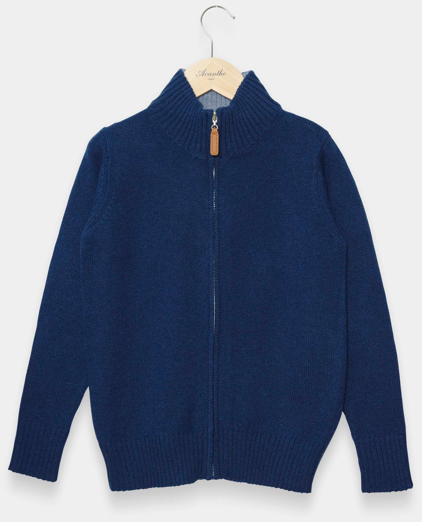 cardigan zippé 100 lwl marine clair