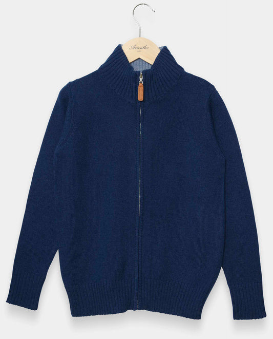 cardigan zippé 100 lwl JG marine clair