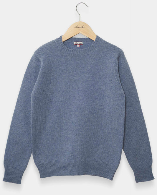 pull col rond 100 lwl Denim clair