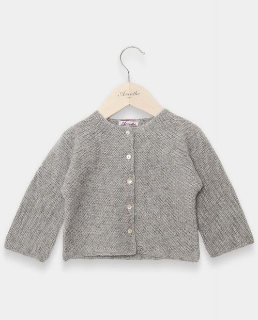 cardigan point mousse 100 lwl Gris