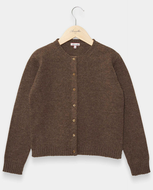 cardigan col rond fentes cà´tés 100 lwl JF Brun