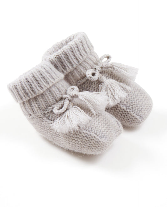 chaussons Naissance 90 laine-10 cachemire Gris