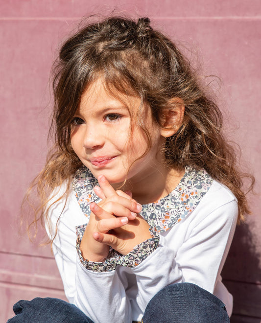 tee shirt volanté Liberty ml blanc/Liberty Wiltshire