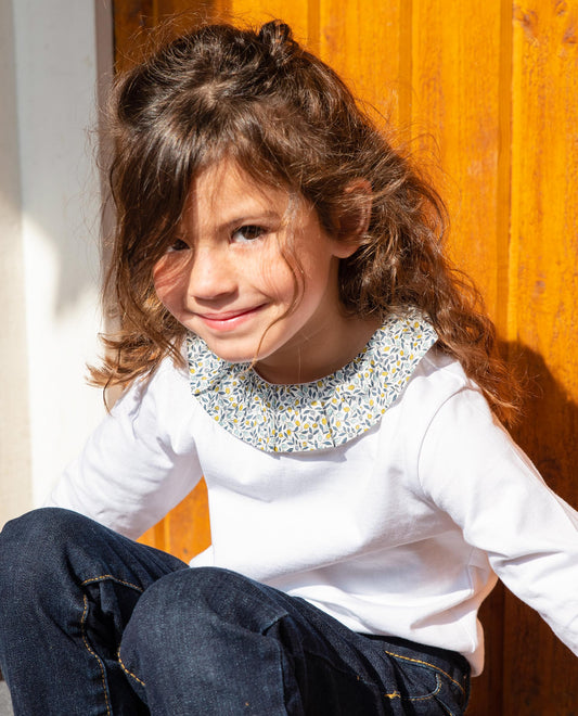 tee shirt volanté Liberty ml blanc/Liberty Floriana