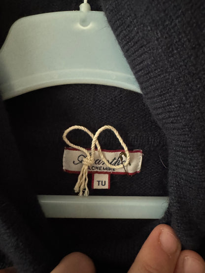 Pull à capuche bleu marine
